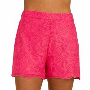 Trina Turk 'Hanah' Pull-On Embroidered Shorts, P.S. Pink